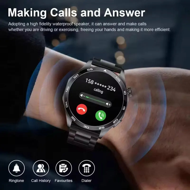 2025 Men's Smart Watch – AMOLED Screen, GPS & Bluetooth Call
