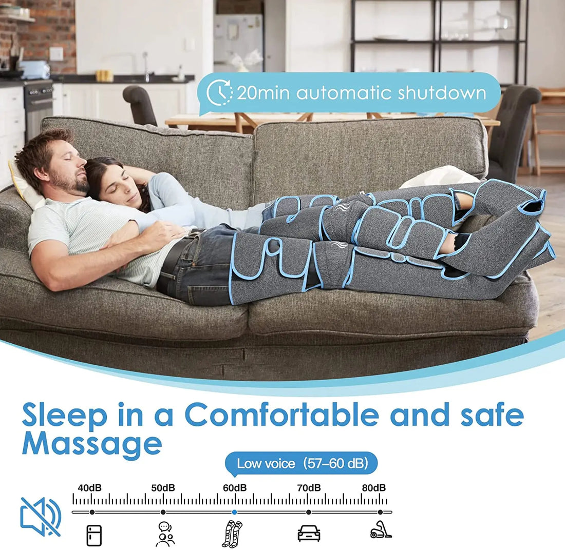 360° Air Pressure Foot and Leg Massager – Promotes Circulation and Muscle Relaxation